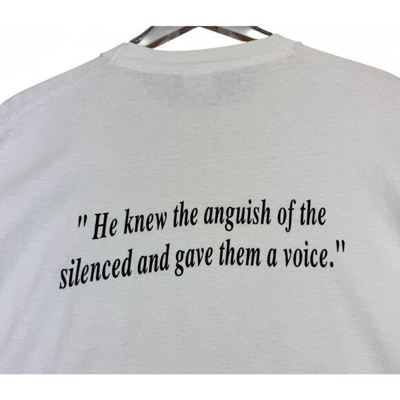 Vintage 90s Thurgood Marshall Tribute T Shirt Adult XL White Single Stitch - Picture 6 of 16